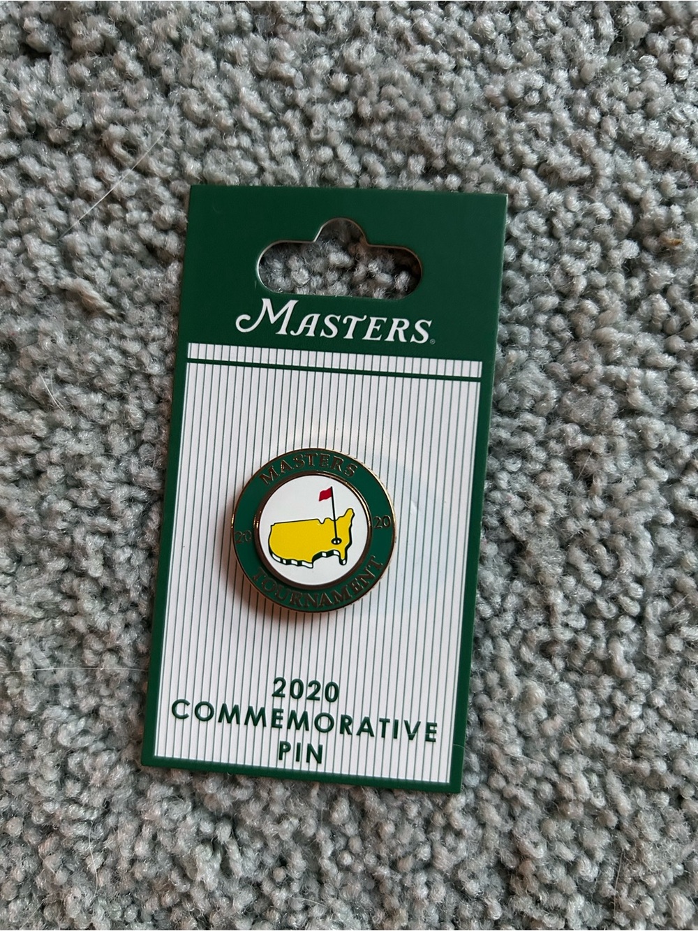 Masters Yellow Map & Green Ring Enamel Pin